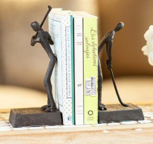 Cast Iron Golfer Bookends