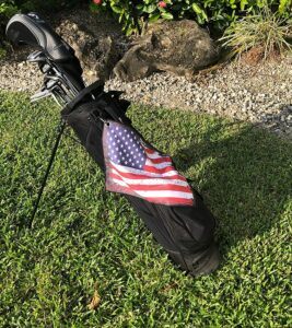 USA Flag Golf Towel On Bag