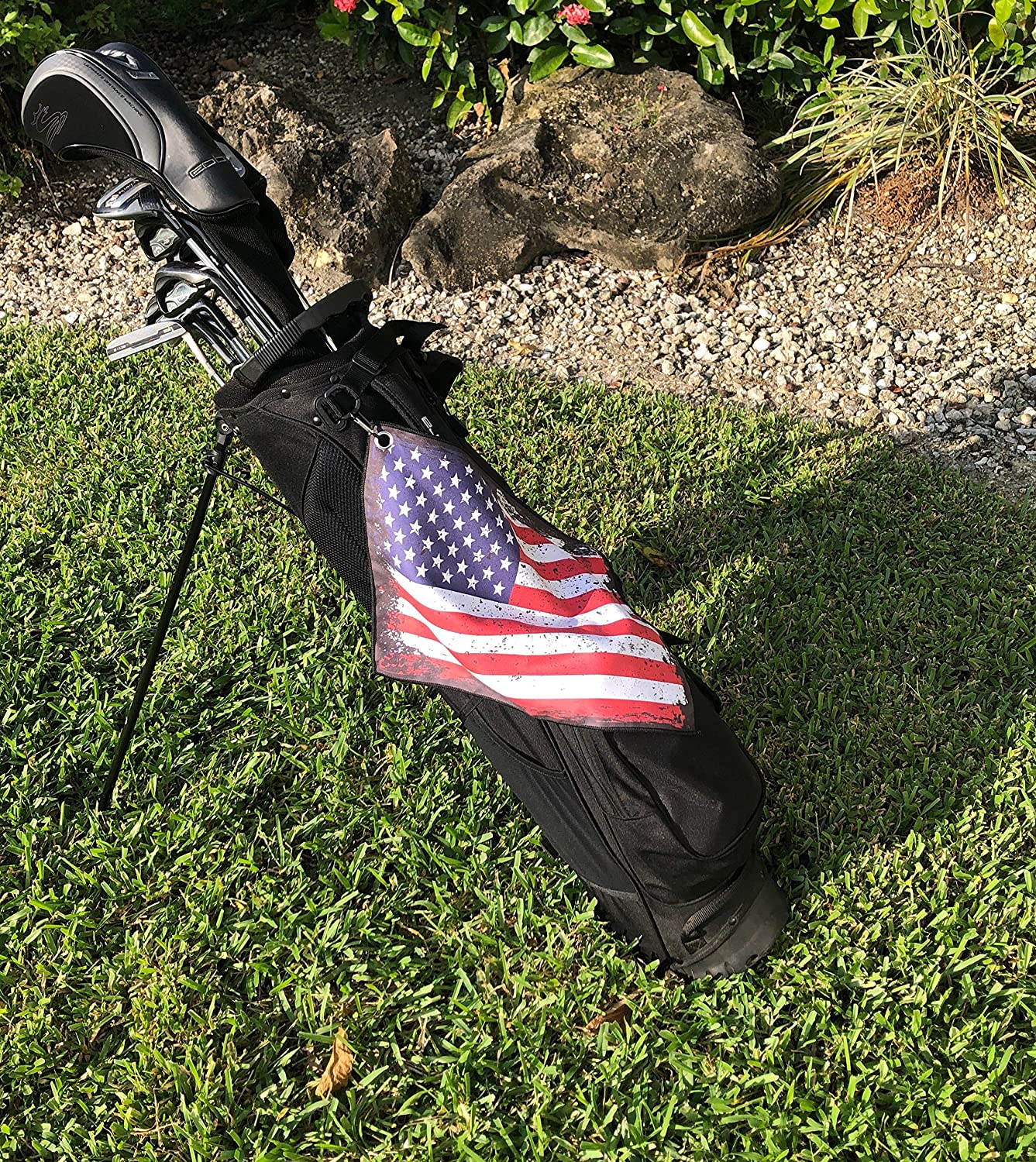 USA Flag Golf Towel The Aggressive Fade