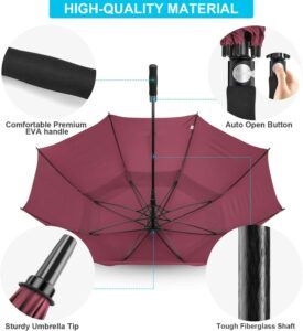Extra Large Golf Umbrella Materials Wine