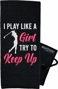 Funny Women's Golf Towel Play Like A Girl