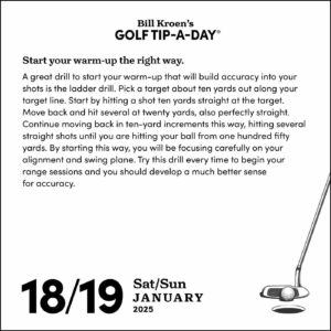 Golf Tip A Day Cal 2025 Ex Tip