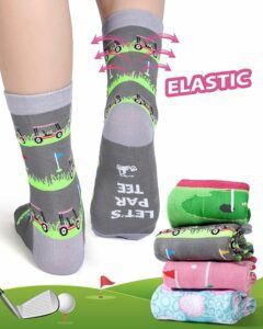 Womens Novelty Golf Socks Detail